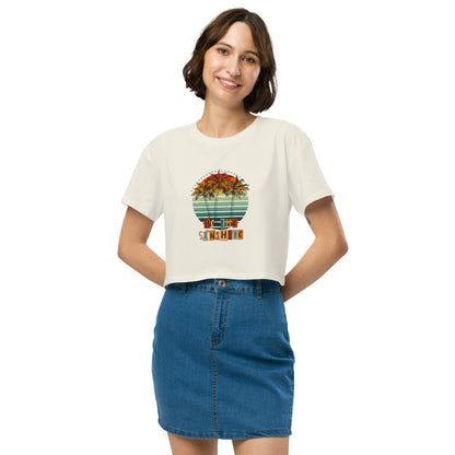 Solara Crop Top product image 30 in Natural, size M, with front view and design placement.