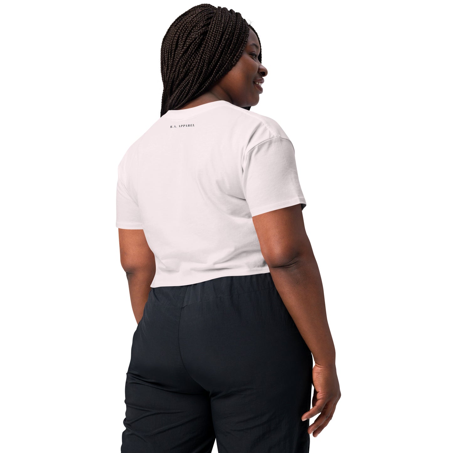 Sprinkle Theory Crop Top - Left Placement product image 15 in Hazy Pink, size XL, with back view and left placement.