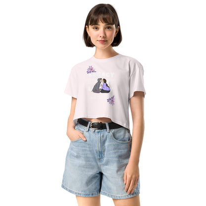 Heirloom Crop Top - Left Placement product image 8 in Mineral, size M, with front view and left placement.