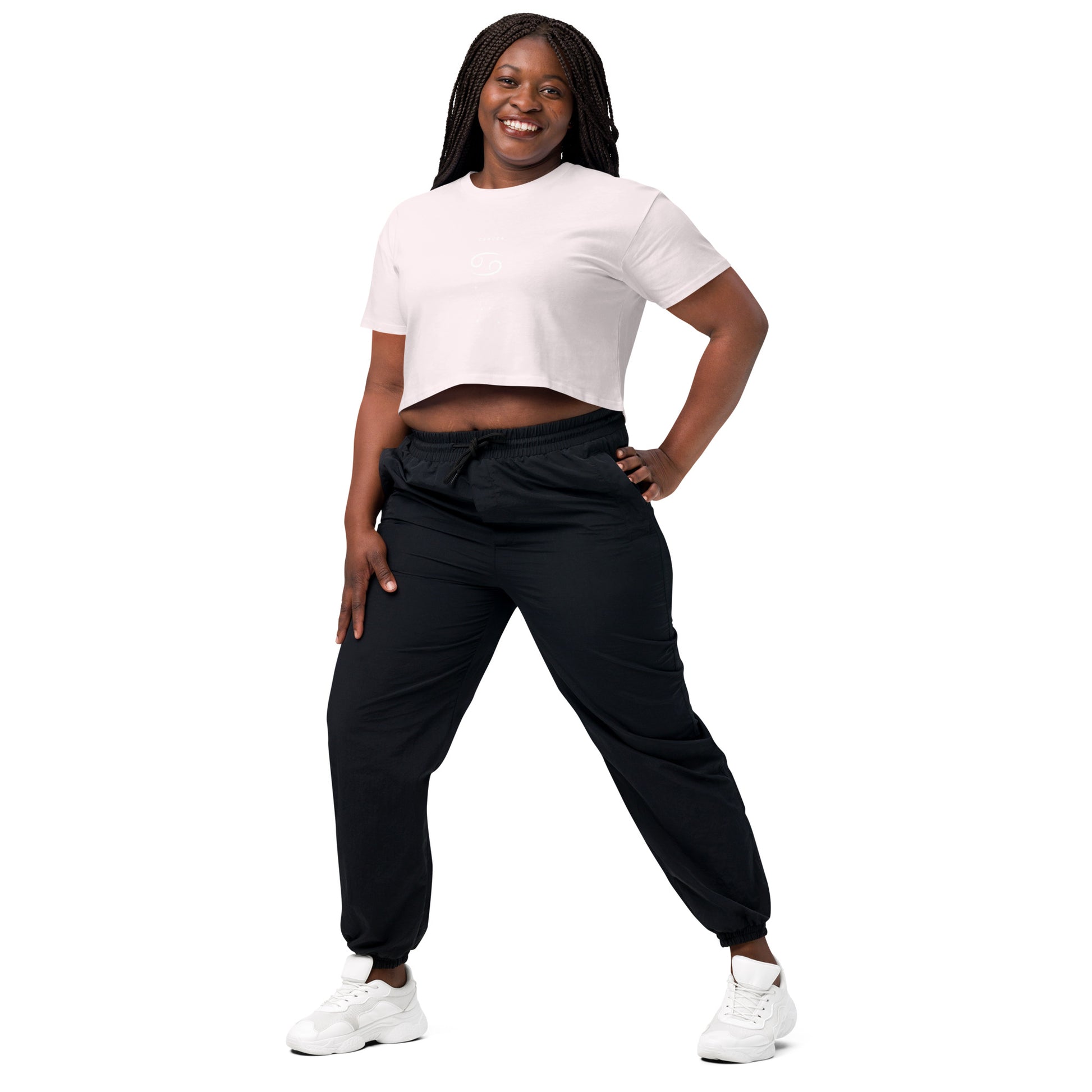 Moonhaven Crop Top - Left Placement image 33: Orchid version, size M with front view, left-side angle of the Cancer range.
