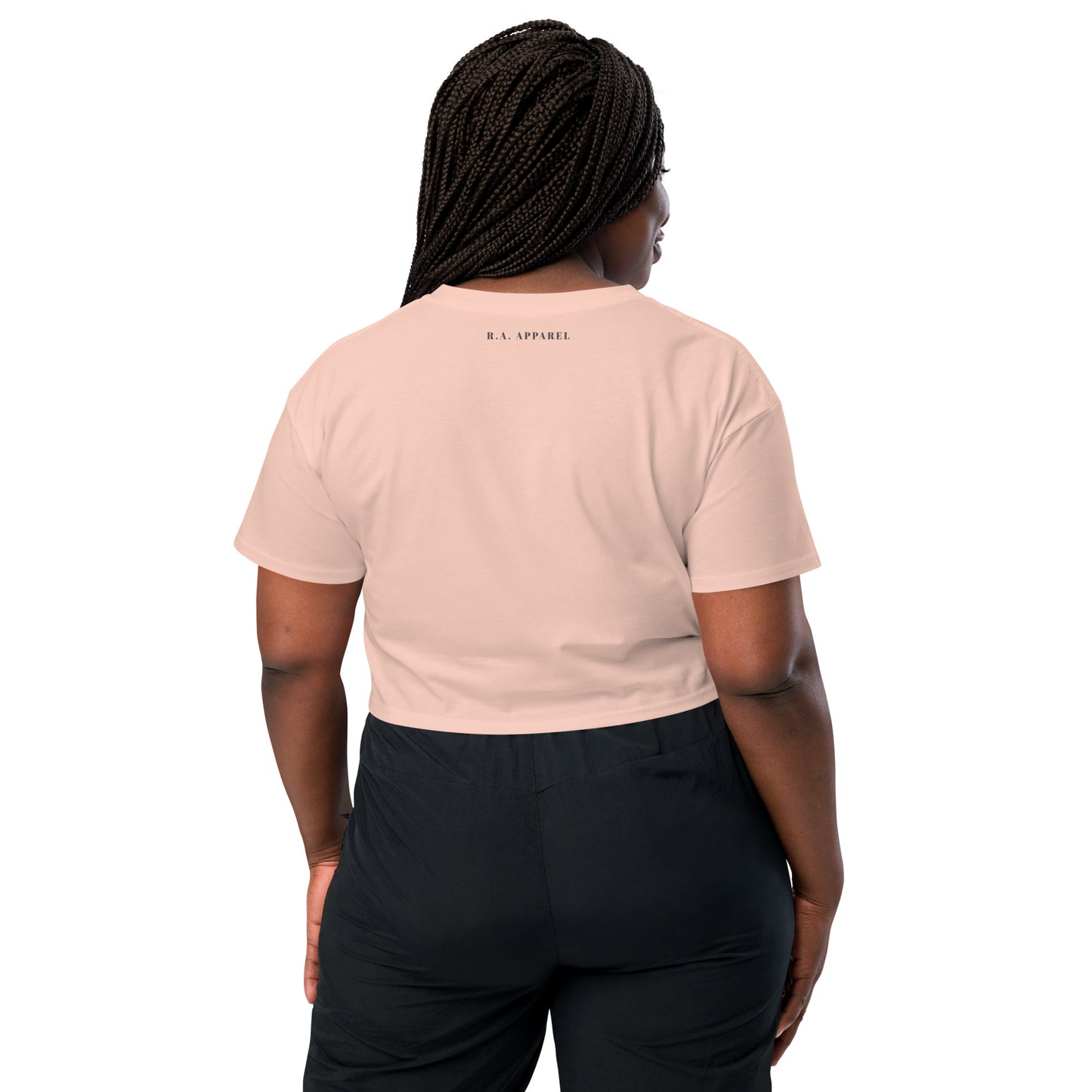 Mood Diary Crop Top - Left Placement image 34: Orchid version, size L with back view of the My Daily Moods range.