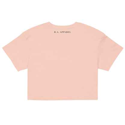 Festive Mood Crop Top - Left Placement image 12: Bubblegum version, size S with back view of the Xmas Mood range.