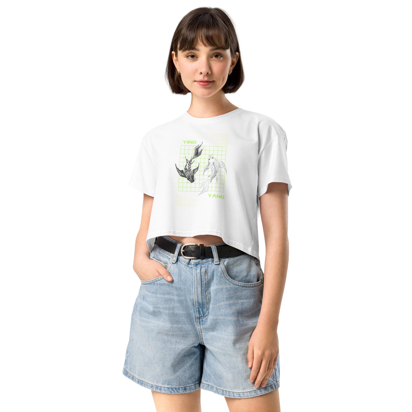 Equinoxe Crop Top image 29: Natural version, size S with front view of the Ying and Yang range.