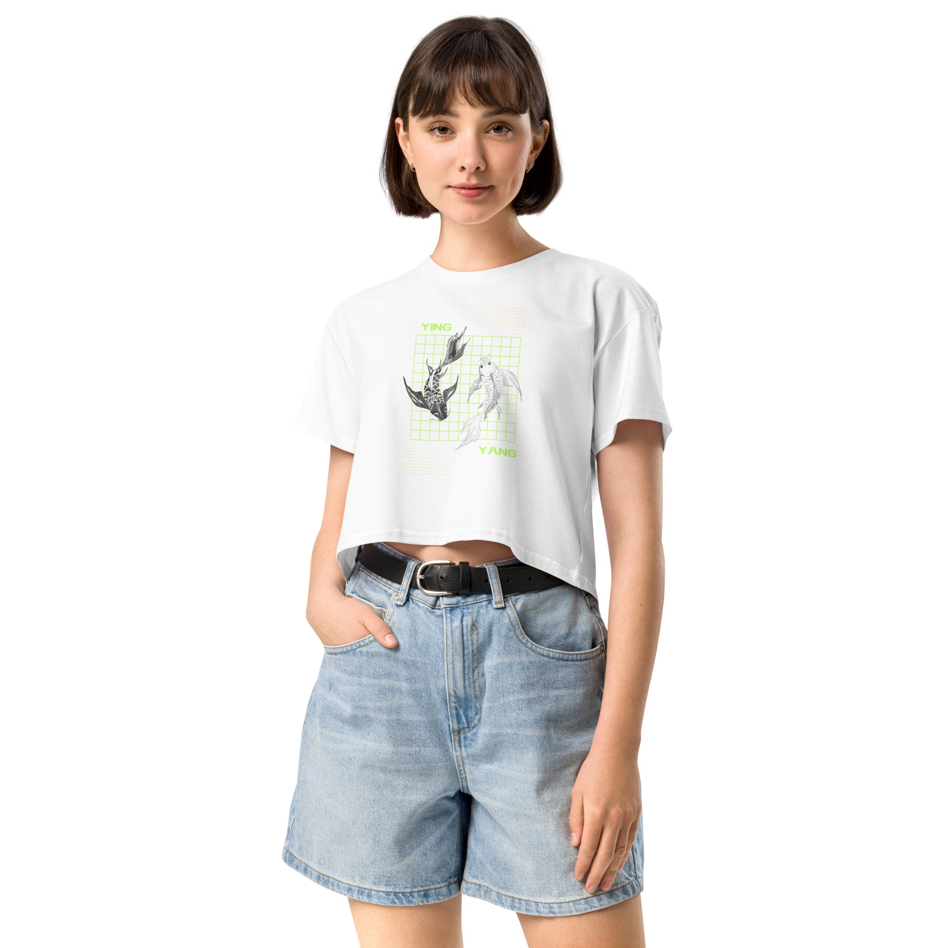 Equinoxe Crop Top image 29: Natural version, size S with front view of the Ying and Yang range.