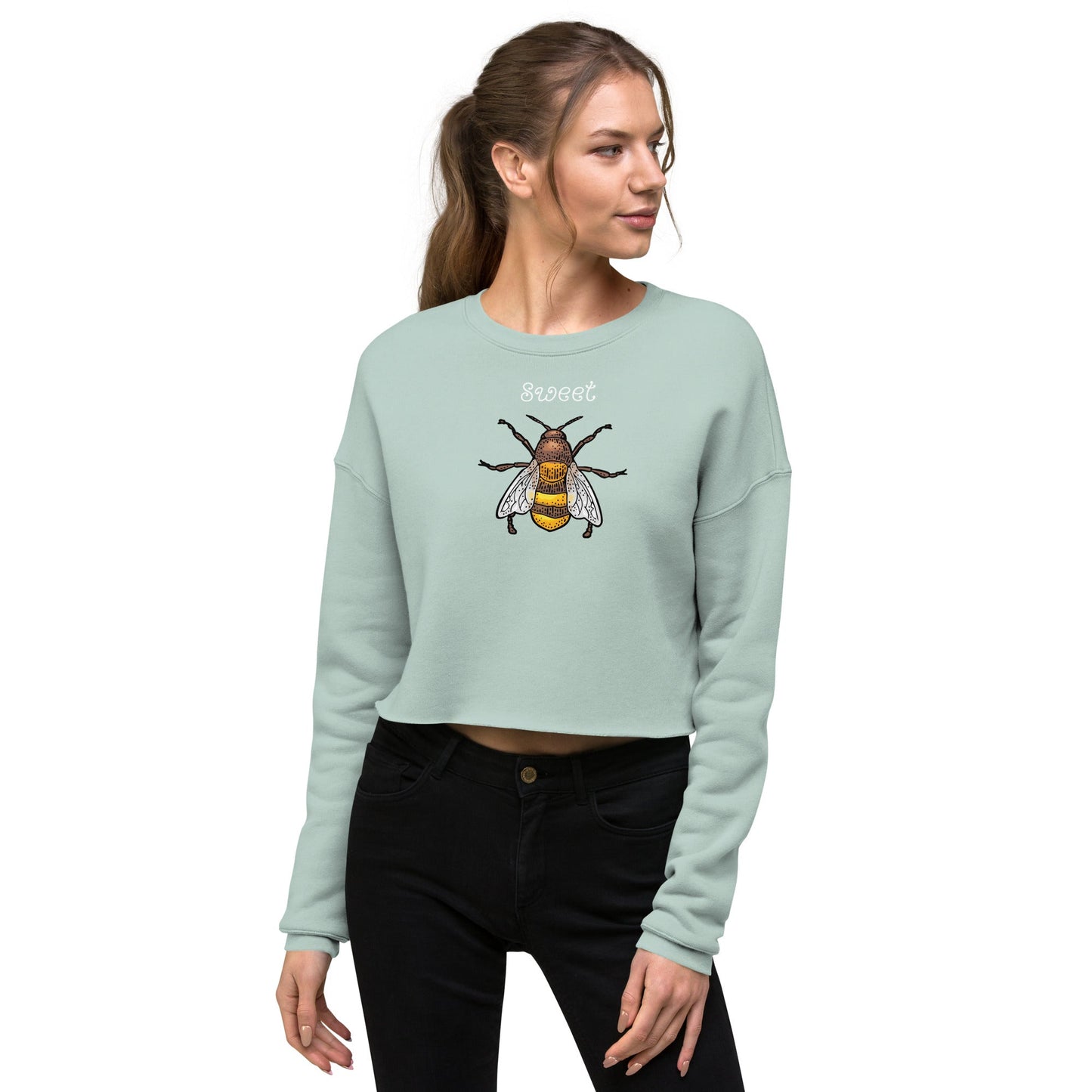 Honeycomb Sweatshirt - Left Placement product image 3 in Black, size L, with front view and left placement.