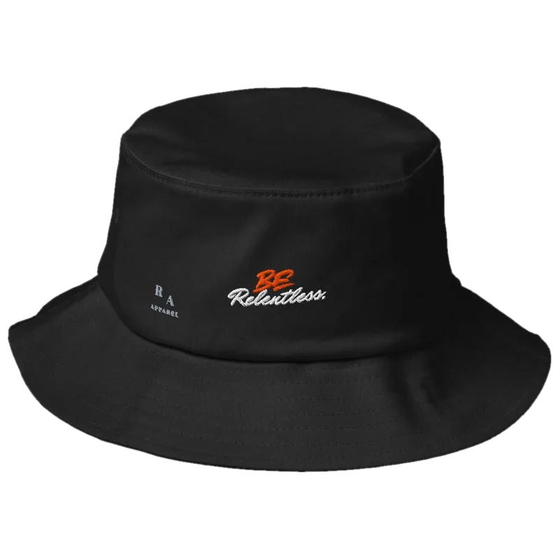 Relentless Bucket Hat, catalogue photograph with the studio backdrop removed